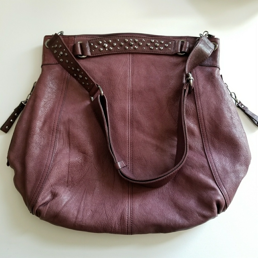 Banana Republic Leather Alex Tote Bag in Wine